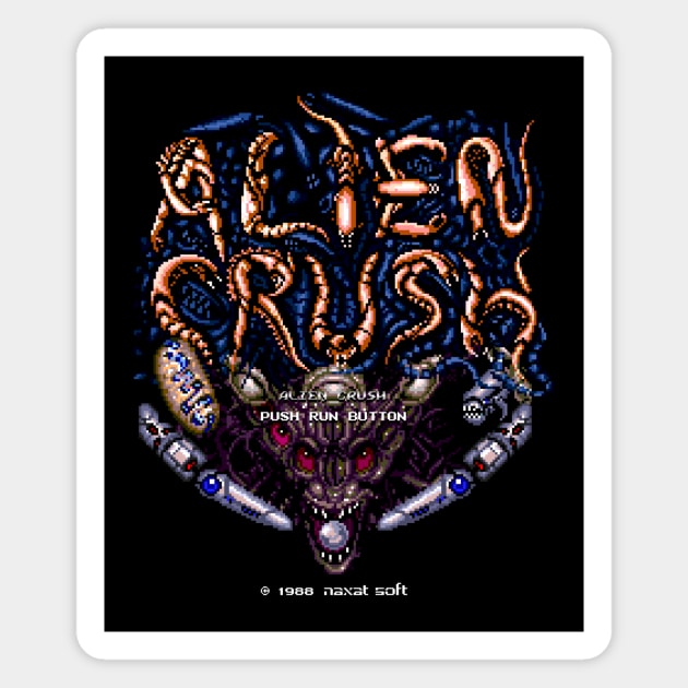 Title Screams: Alien Crush Magnet by Steve Van Samson